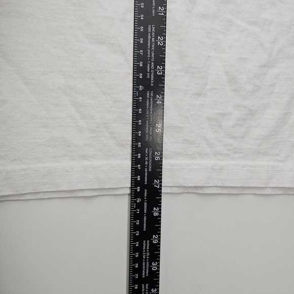 One of These Days Mens White Long Sleeve Graphic T-Shirt Cotton USA Made L y2k - Picture 2 of 8